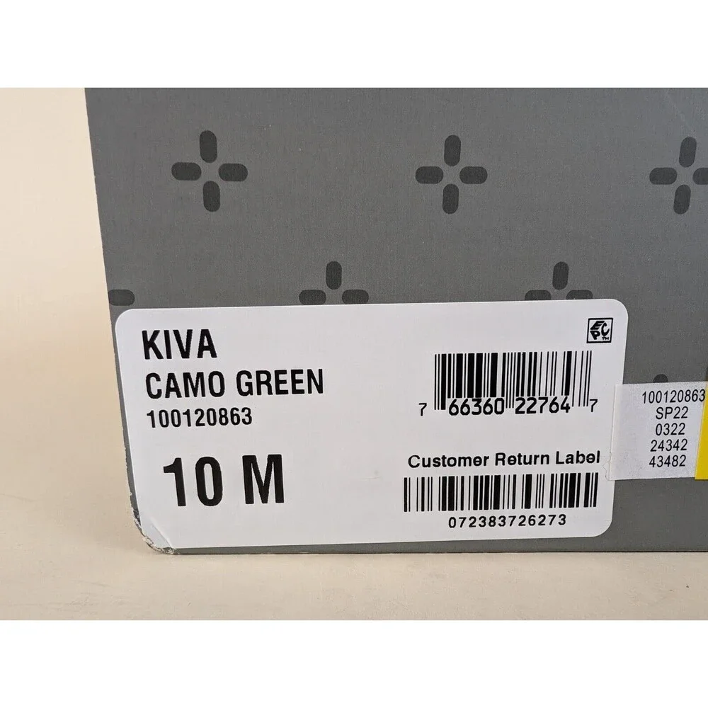 Sun + Stone Kiva Casual Sneakers Mens 10 M Green Camo Low Top Lace Up Shoes NWB_10